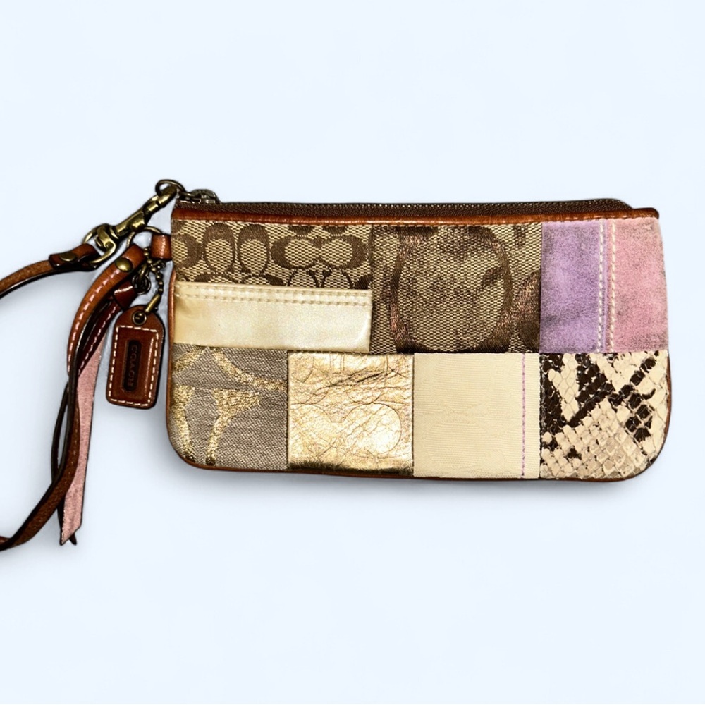 Coach Patchwork Wristlet Clutch